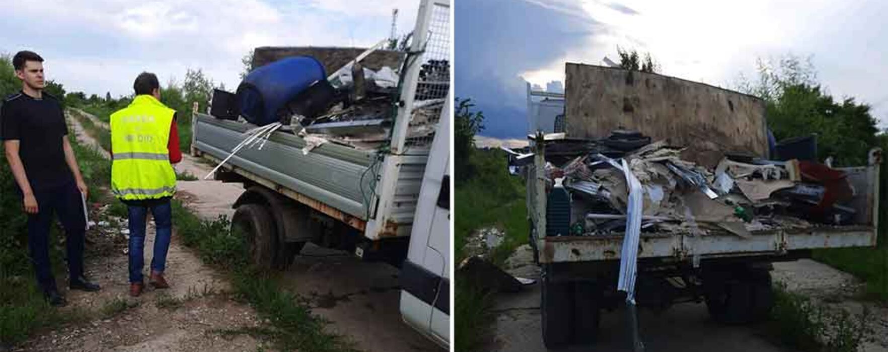 Dâmboviţa: Autoutilitară confiscată de Garda de Mediu; transporta ilegal deşeuri pe care intenţiona să le arunce pe un teren viran