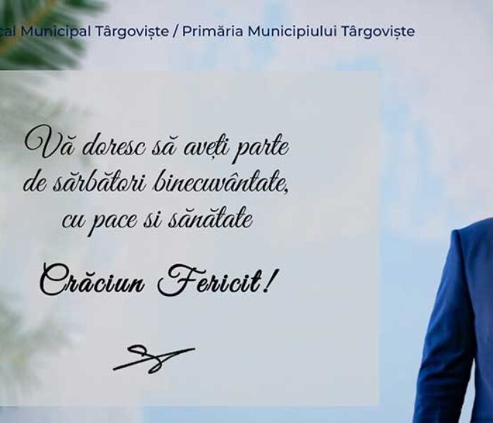 Primar Târgoviște, Daniel Cristian Stan – Urare sărbători de iarnă 2021