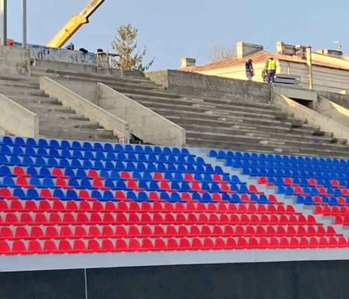 Târgovişte: Stadiul lucrărilor la stadionul „Eugen Popescu” (ianuarie 2022)