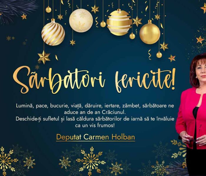 Mesaj deputat PSD de Dâmbovița, Carmen Holban, cu prilejul sărbătorilor de iarnă